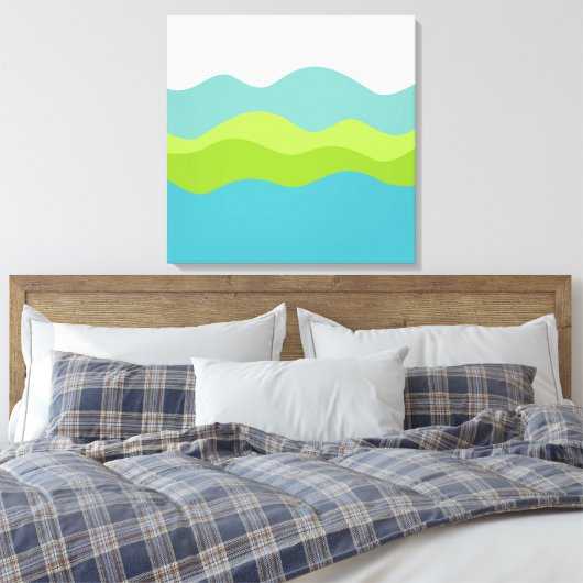 Groen schiereiland canvas afdruk (Insitu (Slaapkamer))