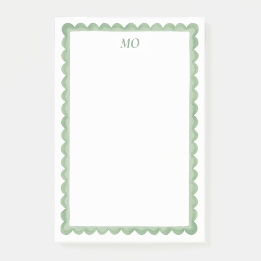 Groen Schulp | Persoonlijk Stationair Post-it® Notes (Voorkant)