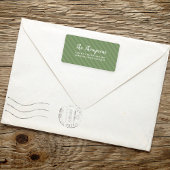 Groen Script Retouradres Vakantie Etiket