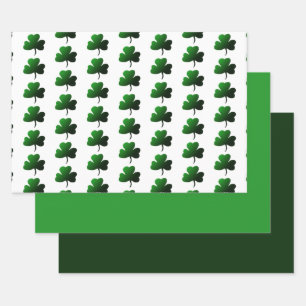 Groen Shamrock-ontwerp Inpakpapier Vel