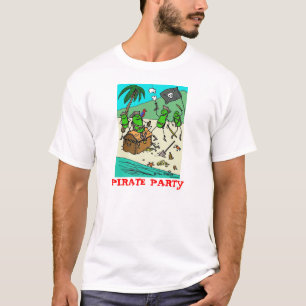 Groen Shirt "Pirate Party"