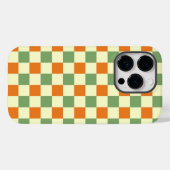 Groen Sinaasappel Bruin Geruit Gingham Patroon Case-Mate iPhone Case (Achterkant (horizontaal))