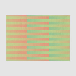 Groen Sinaasappel gestreept patroon Tissuepapier