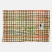 Groen Sinaasappel Gingham Theedoek (Horizontaal)