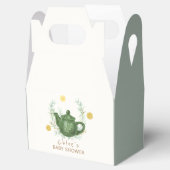  groen Sinaasappel Par-Tea Baby shower Bedankdoosjes (Geopend)