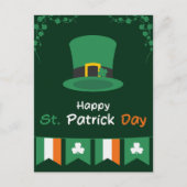 Groen Sinaasappel St. Patrick's Day Briefkaart (Voorkant)