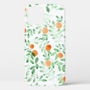 Groen Sinaasappel Tangerine Provence Waterverf iPhone 12 Hoesje