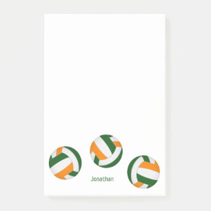 Groen sinaasappel Team Kleuren Volleyballen W Spel Post-it® Notes