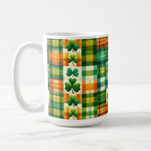 GROEN SINAASAPPEL WIT IERS PLAID PATCHWORK PATROON KOFFIEMOK