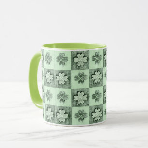 groen Sint Patrick retro shamrock patroon M Mok