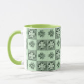  groen Sint Patrick retro shamrock patroon Mok (Links)