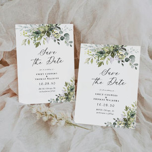 Groen Sla de datumkaarten op Save The Date