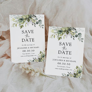 Groen Sla de datumkaarten op Save The Date