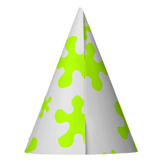 groen slijm grijs leuk kind feesthoedjes (Achterkant)