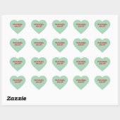 Groen Snoep Hart Hart Sticker (Vel)