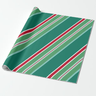 Groen Snoep met kerstinslag in strips Cadeaupapier