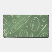 Groen sportpatroon bureaumat (Voorkant)