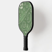 Groen sportpatroon pickleball paddle (Links)