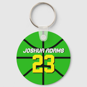 Groen sportteam Athleten Basketball Sleutelhanger