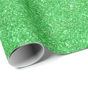 Groen sprankelend glitterpatroon cadeaupapier