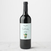 Groen sprookje Varkens in Fancy Attire Wine Making Wijn Etiket (Voorkant)