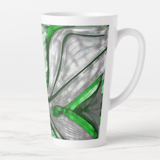 groen staal latte mok (Rechts)
