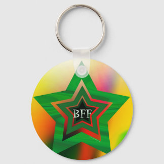 GROEN STAR BFF SLEUTELHANGER