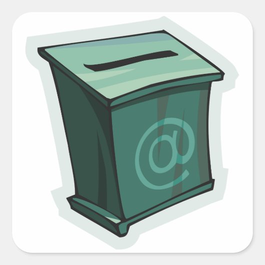 Groen stemvak vierkante sticker (Voorkant)