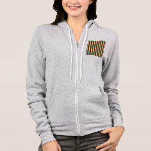 Groen, Ster Wit En Rood Klaver Pinstripes Hoodie