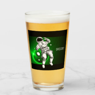 Groen steraxy Astronaut, gepersonaliseerd Glas