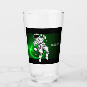 Groen steraxy Astronaut, gepersonaliseerd Glas