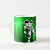 Groen steraxy Astronaut, gepersonaliseerd Koffiemok (Voorkant links)