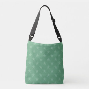 Groen sterpatroon crossbody tas