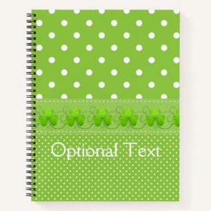 Groen, Stippen en shamrocks Notitieboek