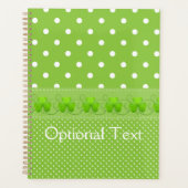Groen, Stippen en shamrocks Planner (Voorkant)