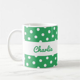 Groen Stippenpatroon Retro Koffiemok