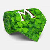 Groen Stropdas van de Leaf Partij met Monogram (Opgerold)
