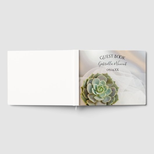 Groen succes op witte bruiloft gastenboek (Volledig)