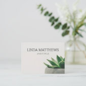 Groen Succulent Botanisch Visitekaartje (Staand voorkant)