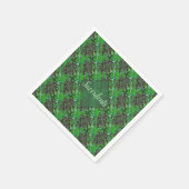 Groen Succulent Lattice Pattern Paper Napkins Servet (Hoek)