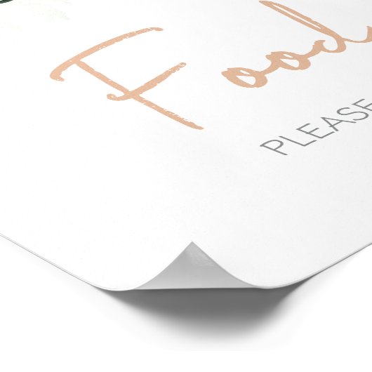 Groen Succulenten Baby shower Eten Poster (Hoek)