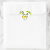 Groen Sweet Lemon Goud Glitter Dank Je Hart Sticker (Tas)