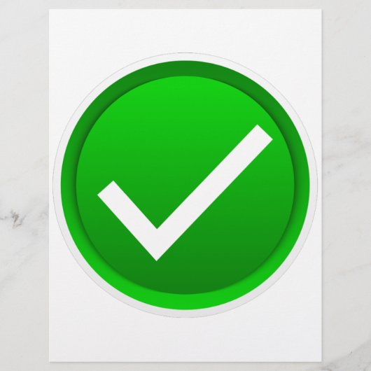 Groen symbool vinkje flyer (Voorkant)