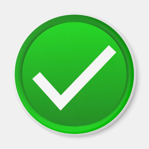 Groen symbool vinkje magneet