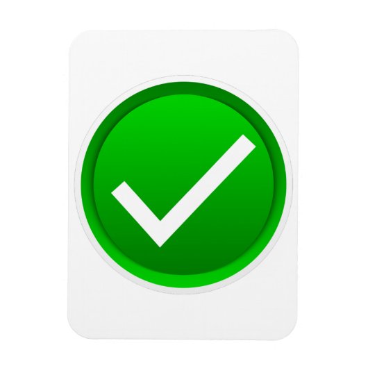 Groen symbool vinkje magneet (Verticaal)