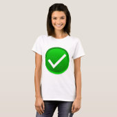 Groen symbool vinkje t-shirt (Voorkant volledig)