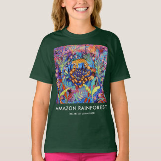 Groen T-shirt John Dyer Amazon Rainforest Painting