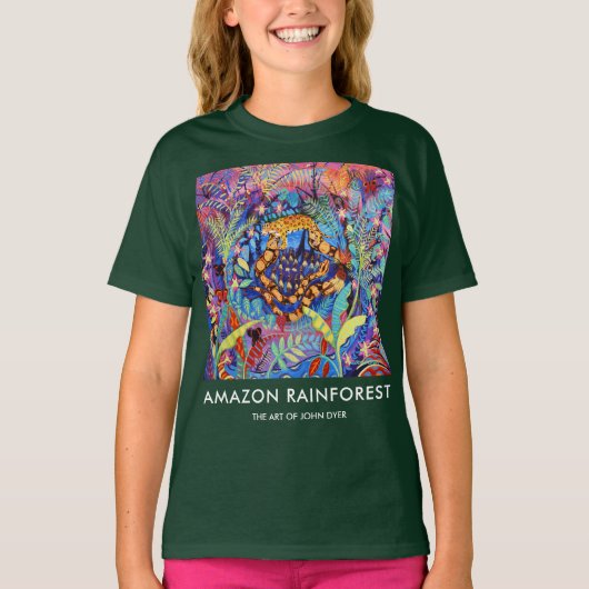 Groen T-shirt John Dyer Amazon Rainforest Painting (Voorkant)