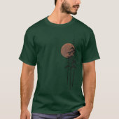 Groen T-shirt met Moon en Forest Design (Voorkant)
