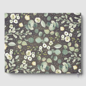 groen takken rustieke land bruiloft gastenboek (Achterkant)